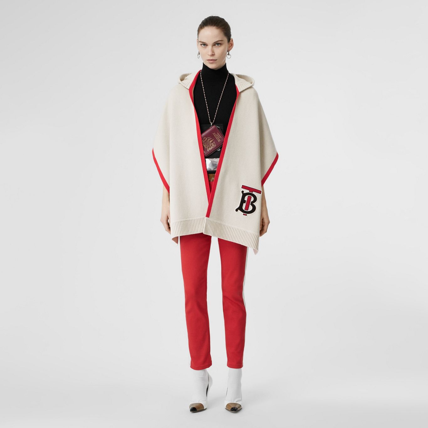 Monogram Motif Cashmere Hooded Scarf